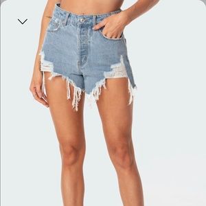 Edikted Cali Girl denim shorts